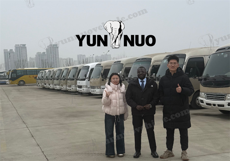 Sierra Leone Clients Visit Shandong Yunnuo to Purchase Used Yutong Coaches