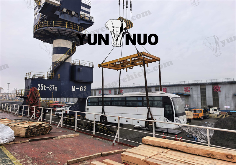 Three Yutong Coaches for Ivorian Client Loaded for Shipment