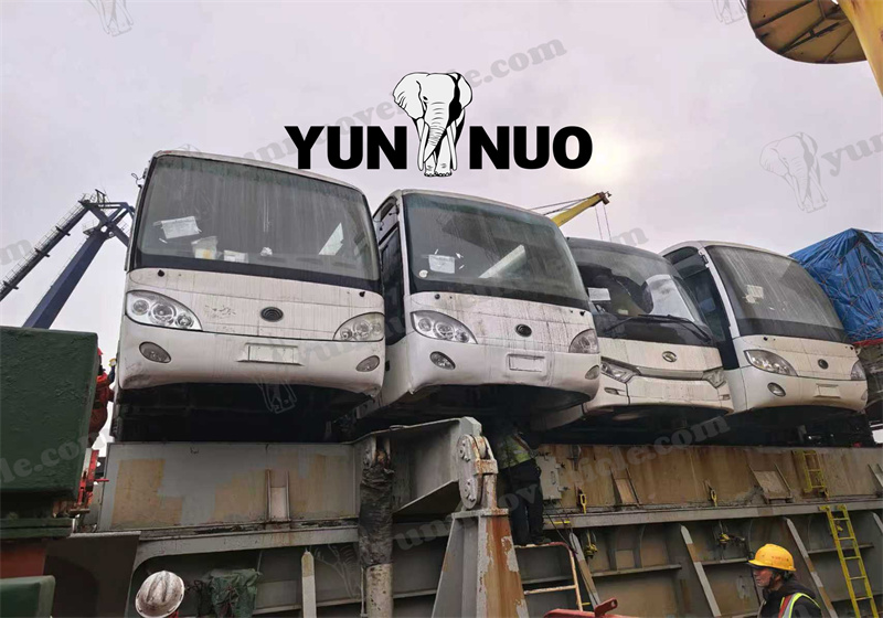Three Yutong Coaches for Ivorian Client Loaded for Shipment