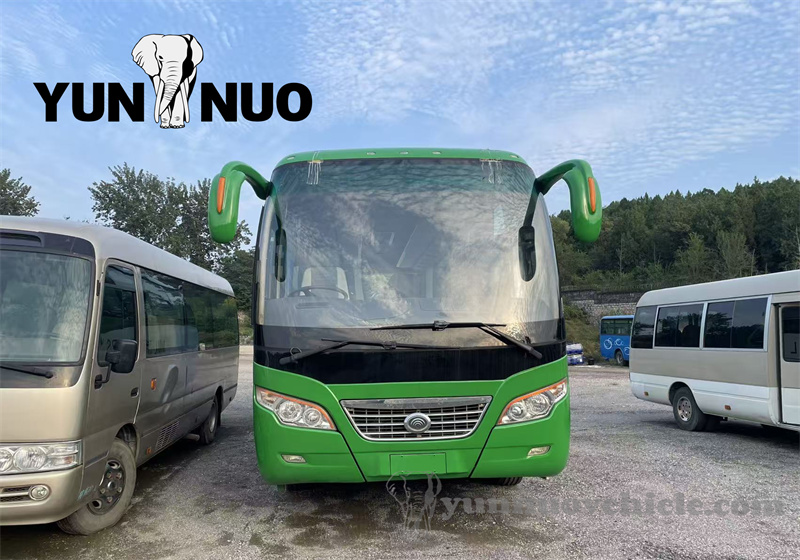 The renovated Yutong buses are ready to be shipped to Africa