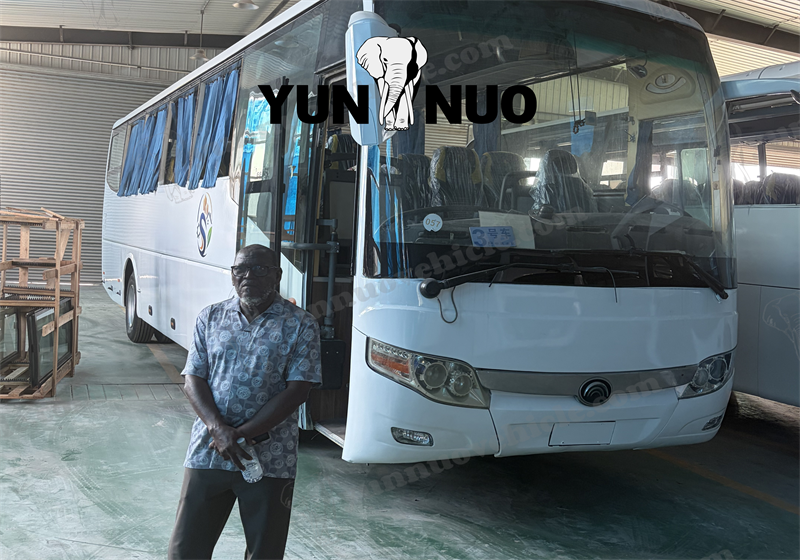 Kenyan client comes to purchase used Yutong buses